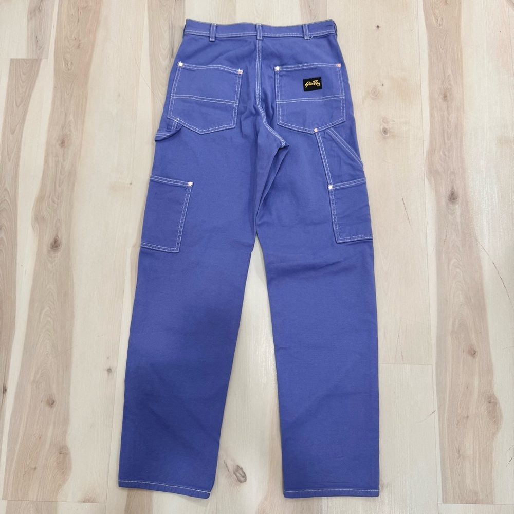 Stan Ray Men's 26 Double Knee Pant Workwear Jeans Blue Iris Purple Cotton Rare - Picture 10 of 14